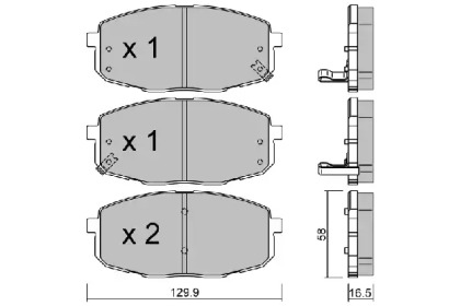 Комплект тормозных колодок AISIN BPHY-1003